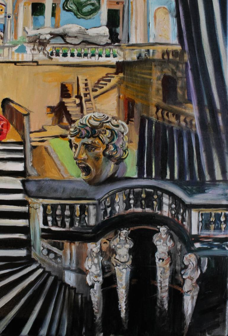 Original Surrealism Women Painting by Eva Schumy