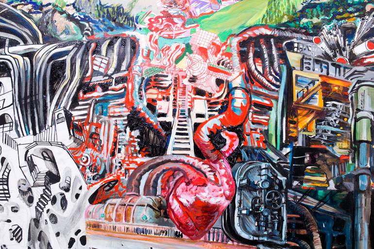 Original Surrealism Fantasy Painting by Eva Schumy