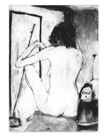 Original Nude Drawing by Carmel Byrne