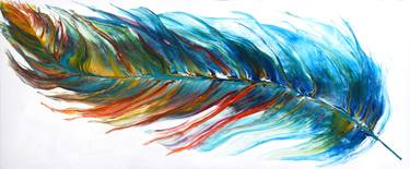 Magic Feather - Extra Large Feather Painting thumb