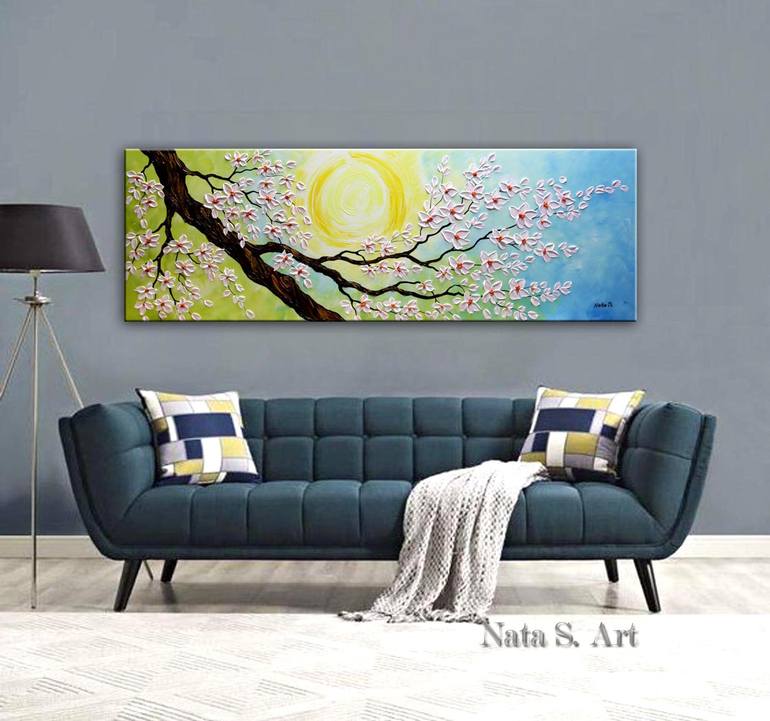 Original Art Deco Landscape Painting by Nataliya Stupak