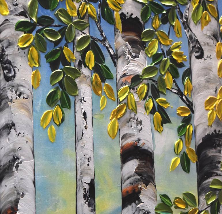 Original Art Deco Landscape Painting by Nataliya Stupak