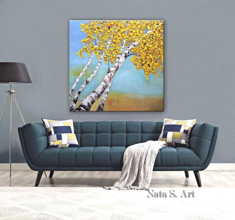 Original Art Deco Tree Painting by Nataliya Stupak