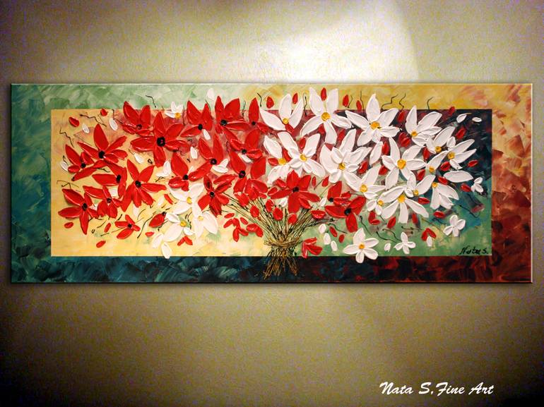 Original Abstract Floral Painting by Nataliya Stupak