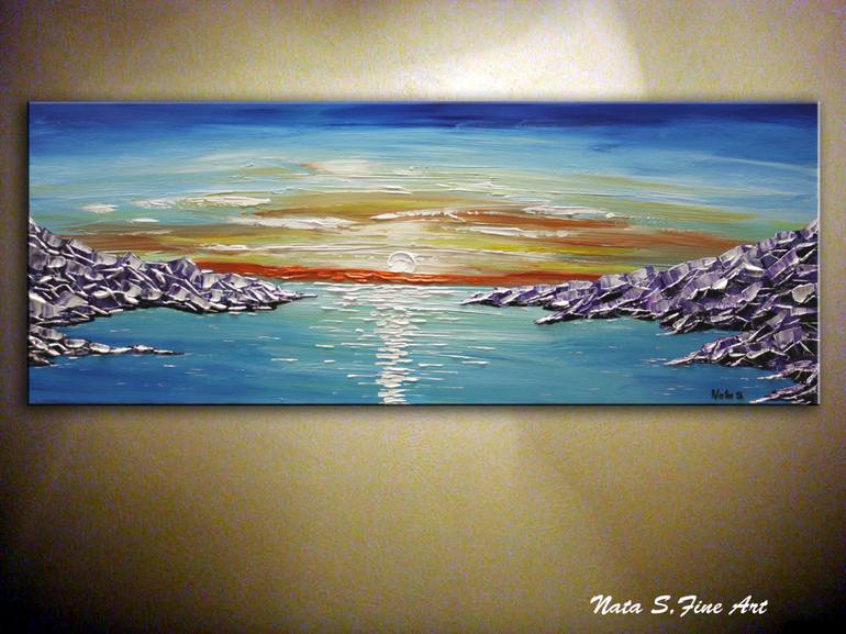 Original Abstract Seascape Painting by Nataliya Stupak