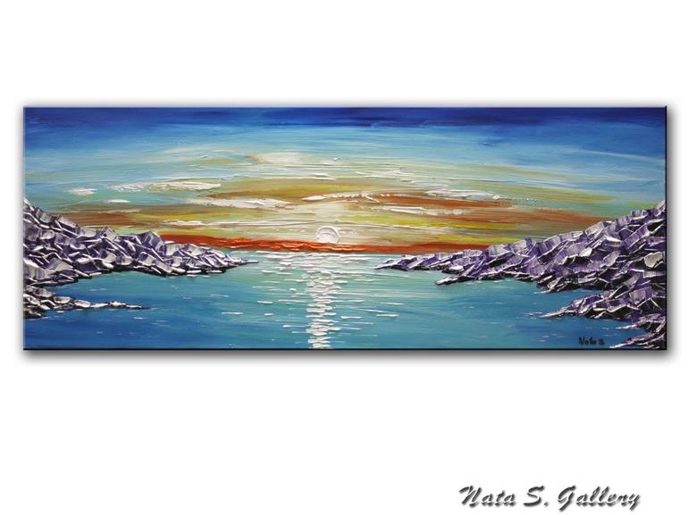 Original Abstract Seascape Painting by Nataliya Stupak