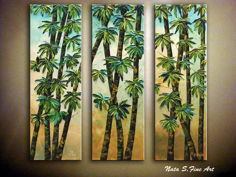 Dancing Bamboo Painting By Nataliya Stupak Saatchi Art
