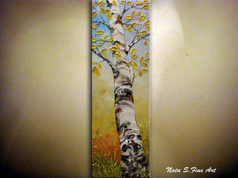 Original Art Deco Tree Painting by Nataliya Stupak