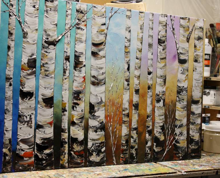 Colorful Forest Painting by Nataliya Stupak | Saatchi Art