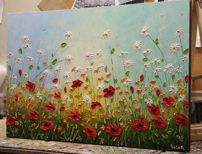 Original Abstract Floral Painting by Nataliya Stupak