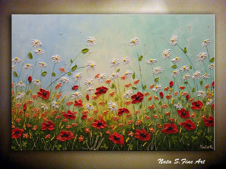 Original Abstract Floral Painting by Nataliya Stupak