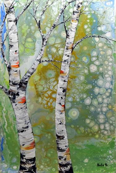Print of Abstract Tree Paintings by Nataliya Stupak