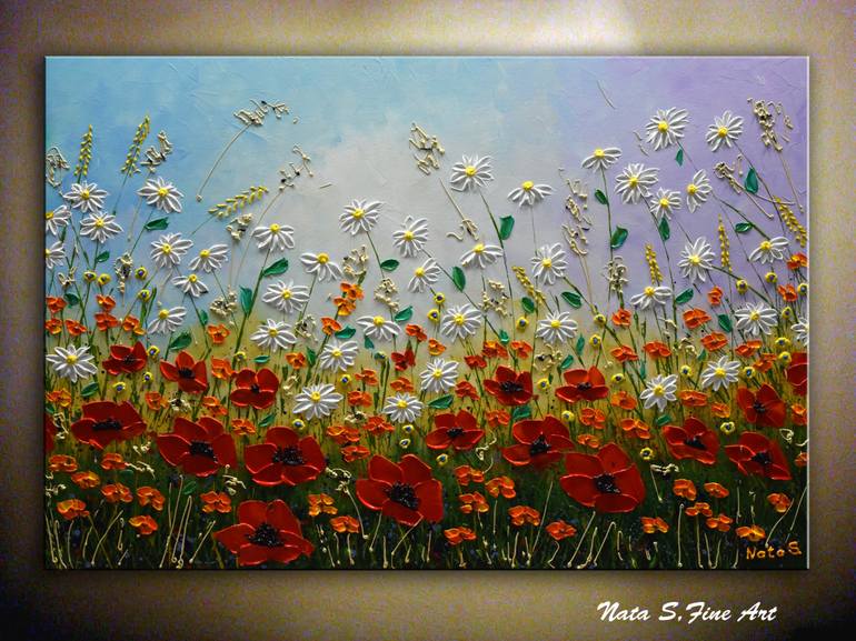 Original Abstract Floral Painting by Nataliya Stupak