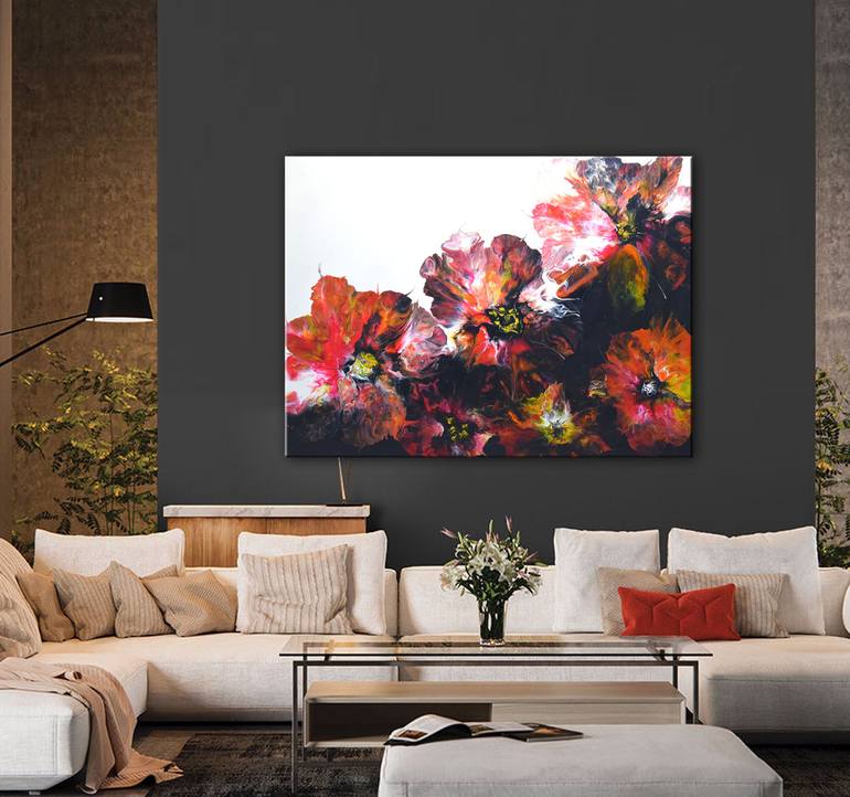 Original Abstract Floral Painting by Nataliya Stupak