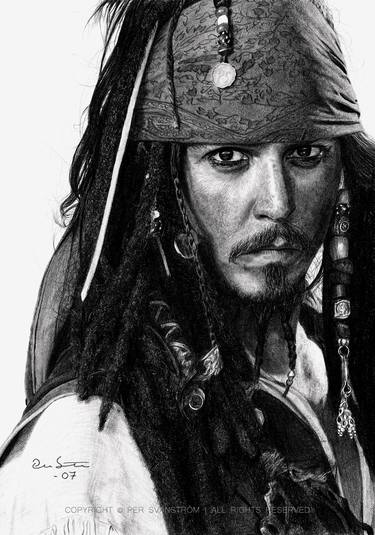 Jack Sparrow fan art pencil portrait thumb