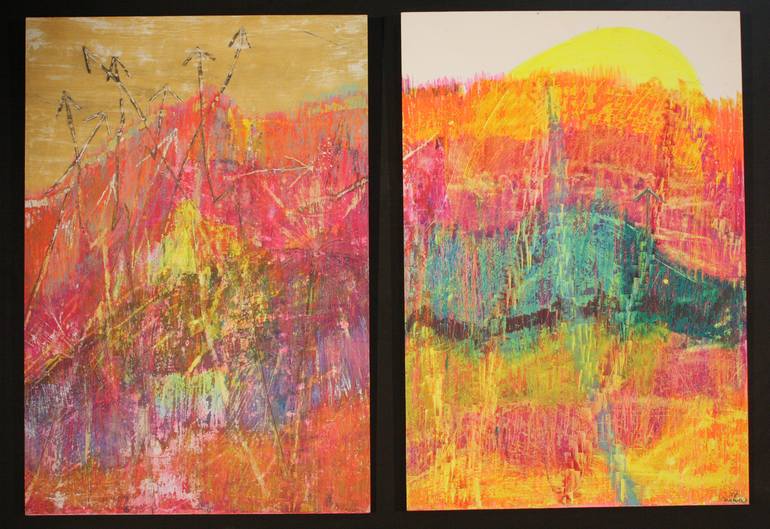 Original Abstract Expressionism Abstract Painting by Masami -