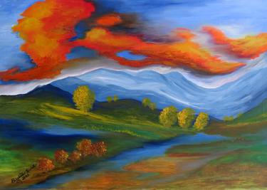 Original Abstract Expressionism Landscape Paintings by Elizabeth Kendall