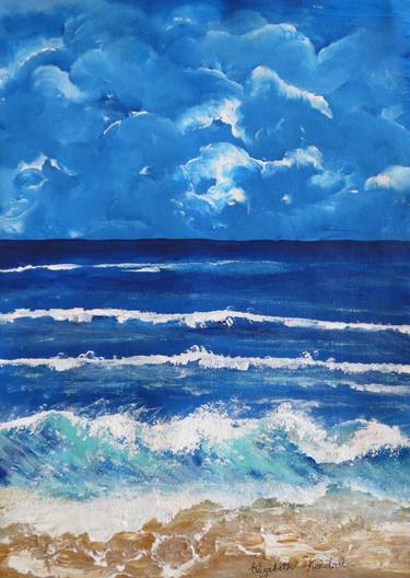 Original Beach Painting by Elizabeth Kendall