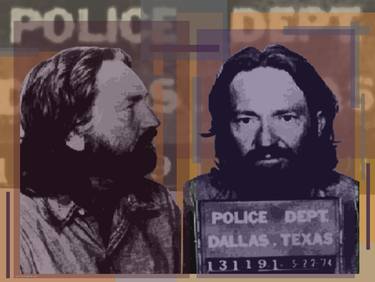 Willie Nelson mugshot Pop Art Warhol style giclee thumb