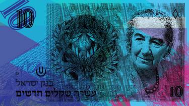 Golda Meir - 10 shekel Israel banknote - Pop Art Warhol style thumb