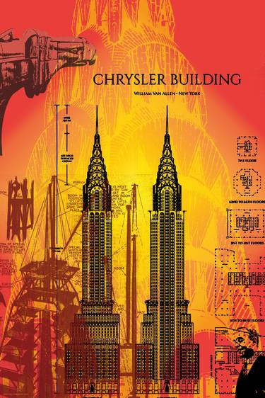 Chrysler Building - NYC - Pop Art Warhol style collage print thumb