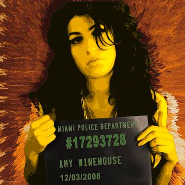 Amy Winehouse Pop Art Giclee - Mugshot thumb