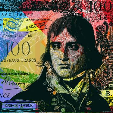 Napoleon Bonaparte Pop Art Giclee print - 100 francs banknote thumb