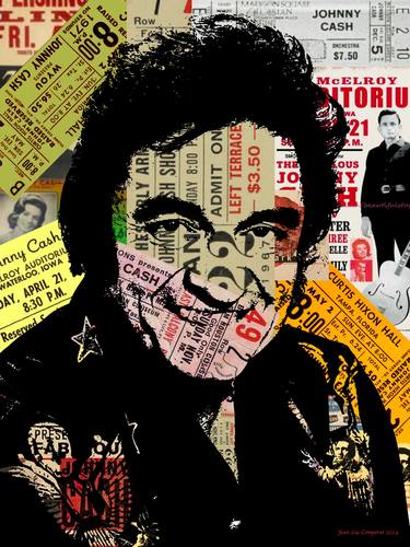 Johnny Cash Pop Art Warhol style collage thumb