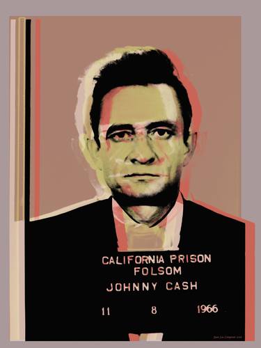Johnny cash mugshot - Pop Art Warhol style thumb