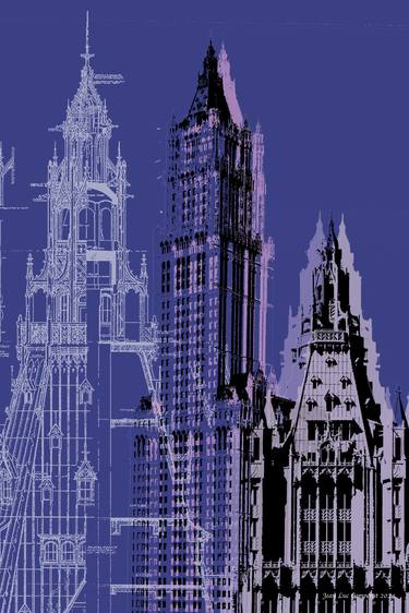 Original Pop Art Architecture Digital by Jean Luc Comperat