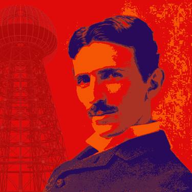 Nikola Tesla Pop Art Giclee thumb