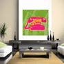 Rotary phone Pop Art print in room set up
