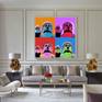 Buddha Pop Art print in room set up