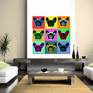 French Bulldog Pop Art print in room set up