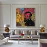 Michelangelo pop art poster in room set up
