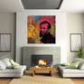 Michelangelo pop art poster in room set up