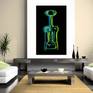 Corkscrew Pop Art Warhol style print in room set up