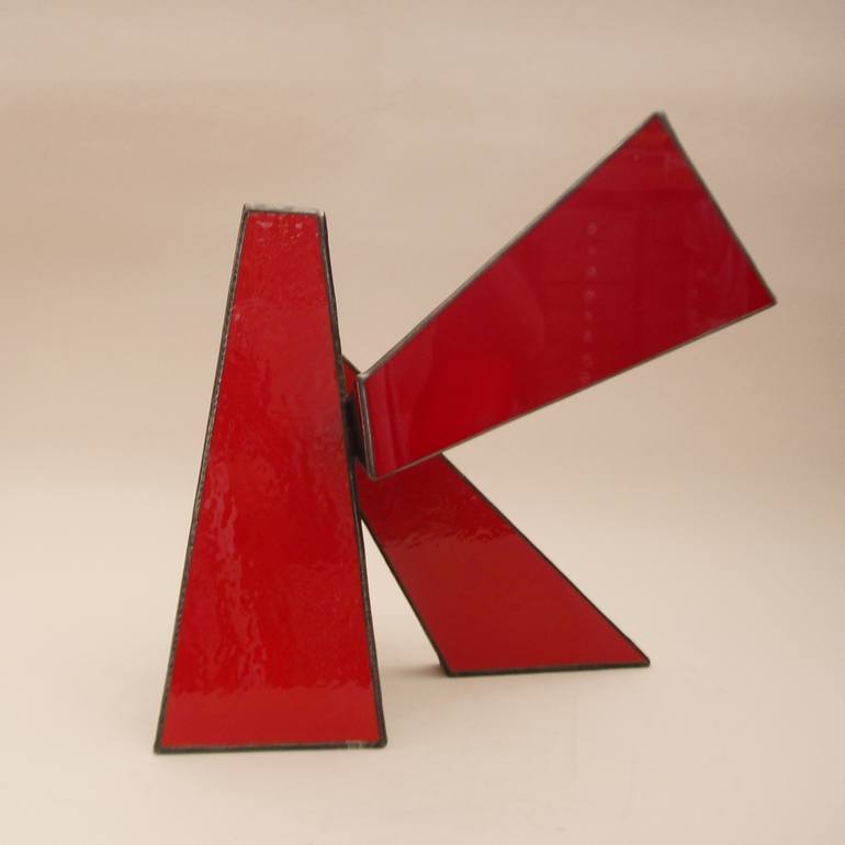 Original Cubism Typography Sculpture by Jean Luc Comperat