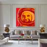 Yuri Gagarin Pop Art print in room set up