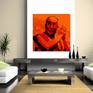 Dalai Lama Pop Art print in room set up