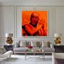 Dalai Lama Pop Art print in room set up