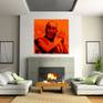Dalai Lama Pop Art print in room set up