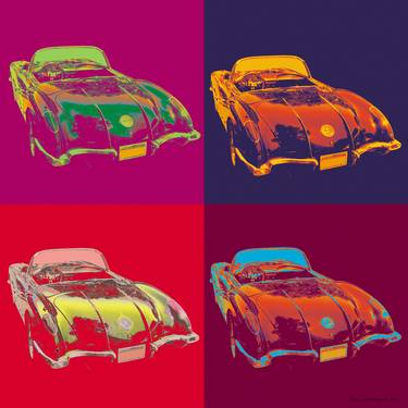 Print of Pop Art Car Digital by Jean Luc Comperat