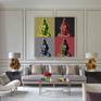 Thai Buddha Pop Art print in room set up