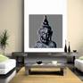 Buddha Pop Art print in room set up