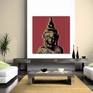 Thai Buddha Pop Art print in room set up