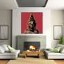 Thai Buddha Pop Art print in room set up