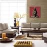 Thai Buddha Pop Art print in room set up