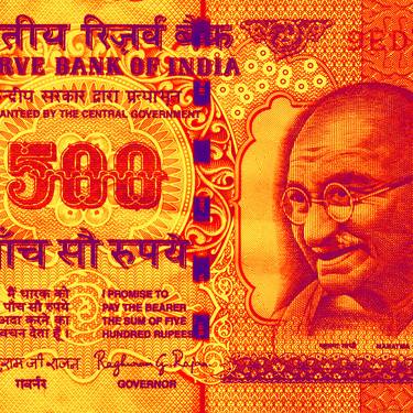 Mahatma Gandhi 500 rupees banknote Pop Art Giclee thumb