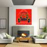 Citroen 2CV Pop Art print in room set up